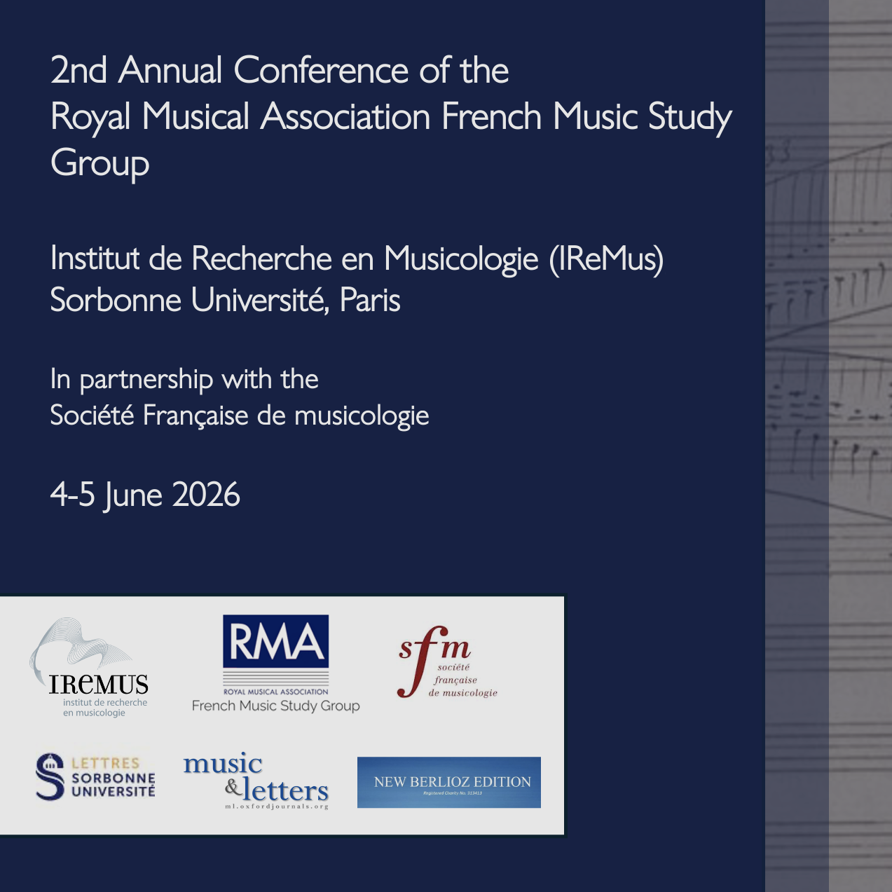 RMA French Music Study Group Annual Conference 2026