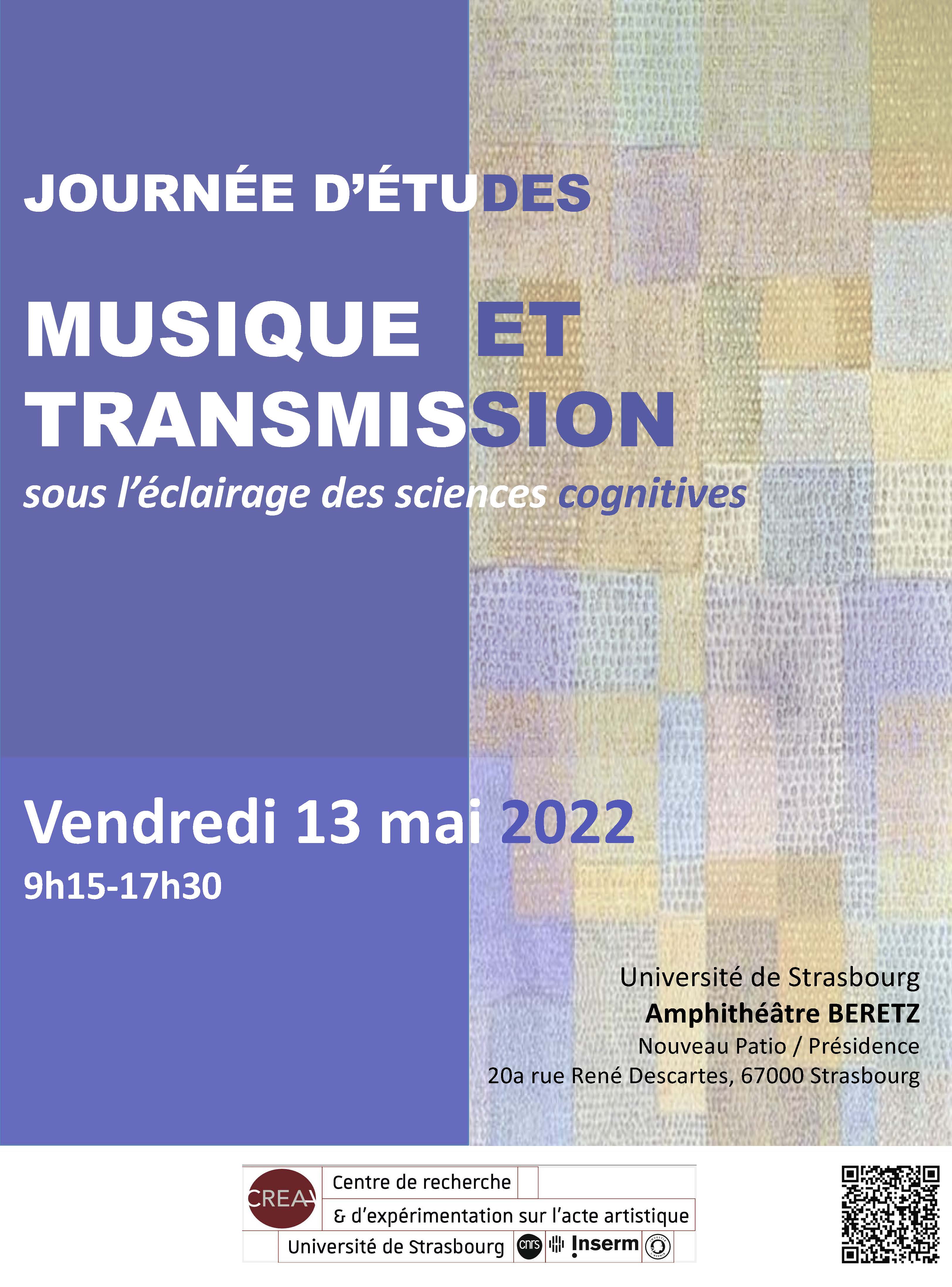 Journée d'études "Musique et transmission sous l'éclairage des sciences cognitives"