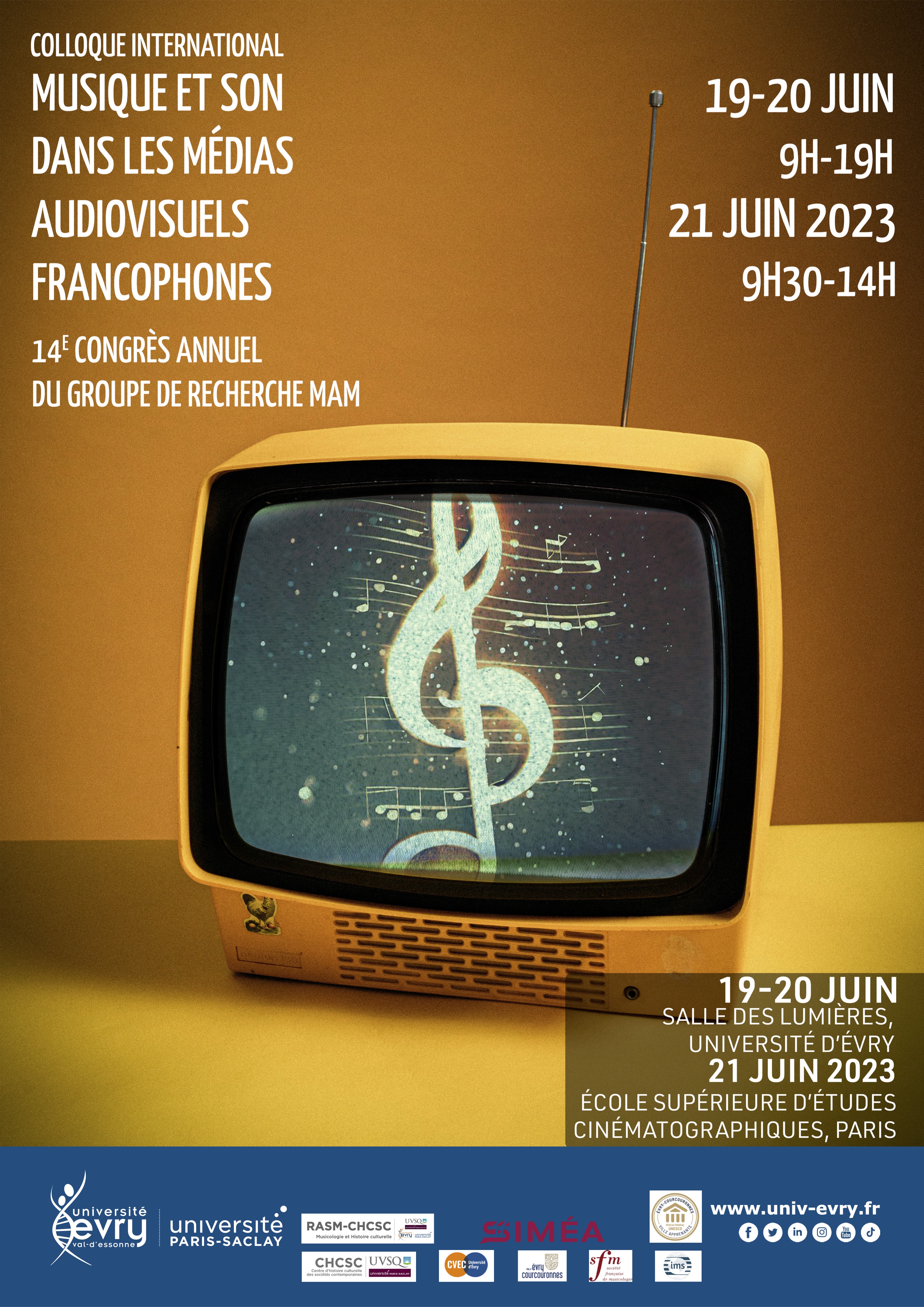 Programme Colloque international Musique et son dans les médias audiovisuels francophones
