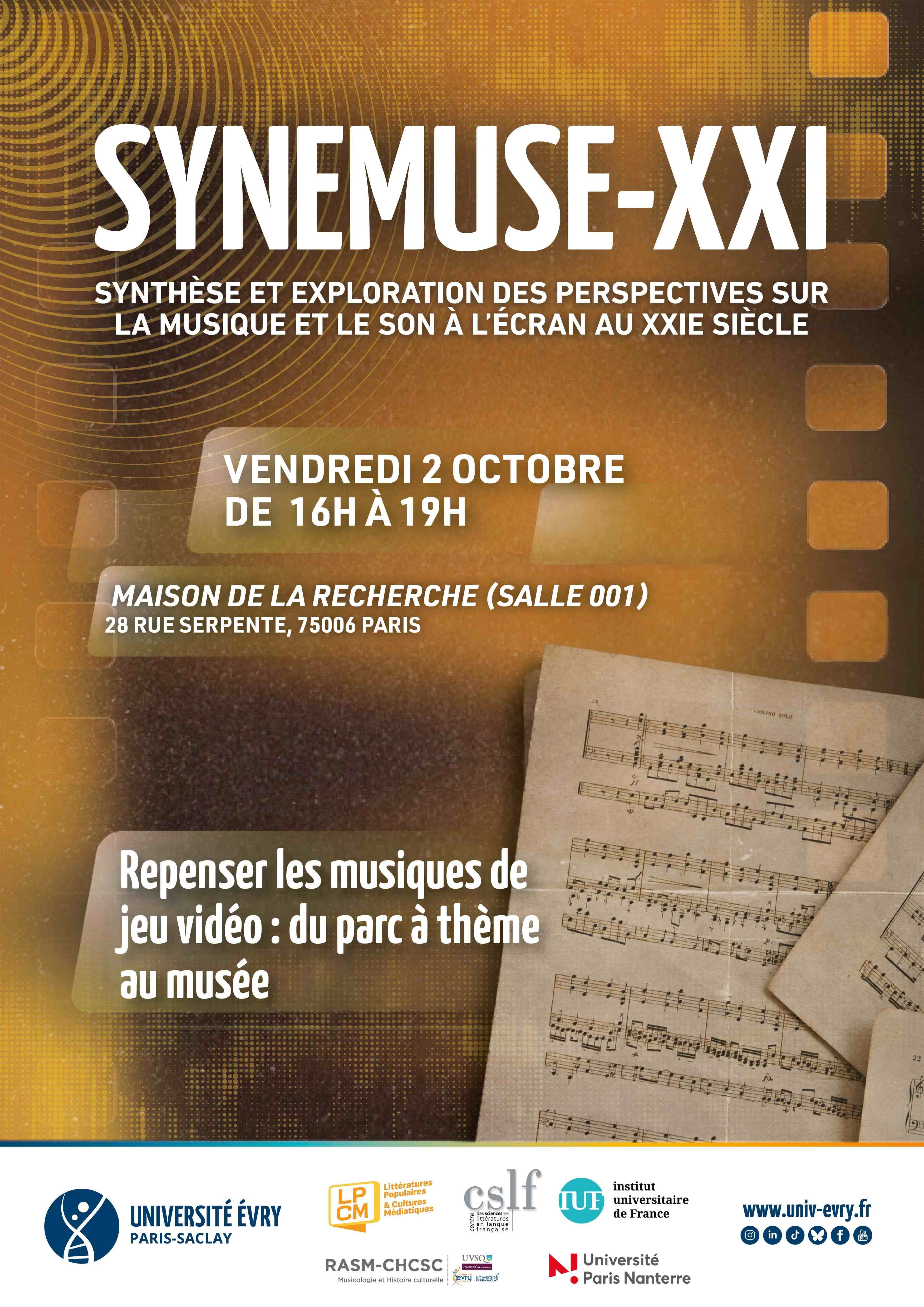 Séminaire SYNEMUSE-XXI/LPCM – Repenser les musiques de jeu vidéo