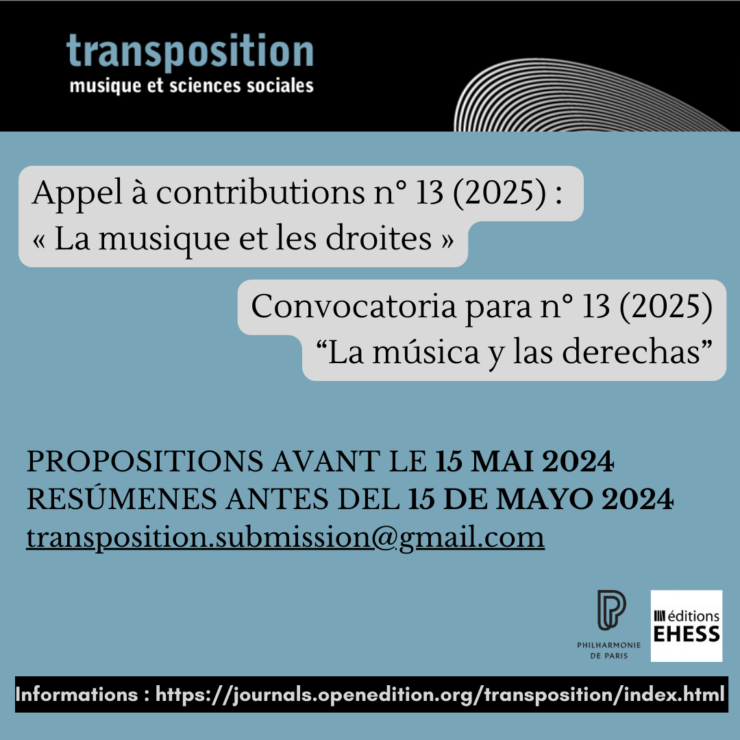 Transposition – appel à contributions n°13 : la musique et les droites