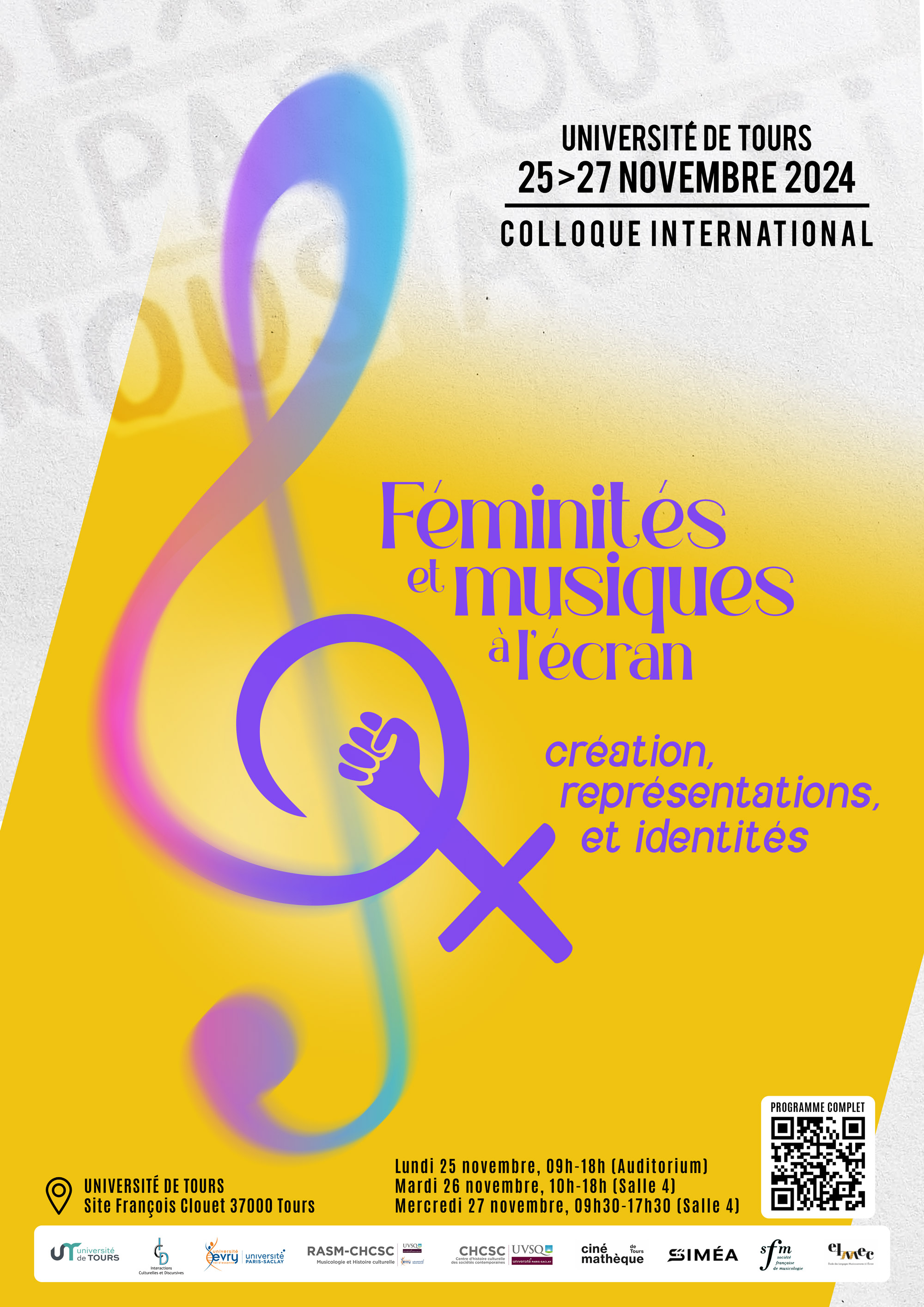 Colloque international Féminités et musiques à l’écran : création, représentations et identités