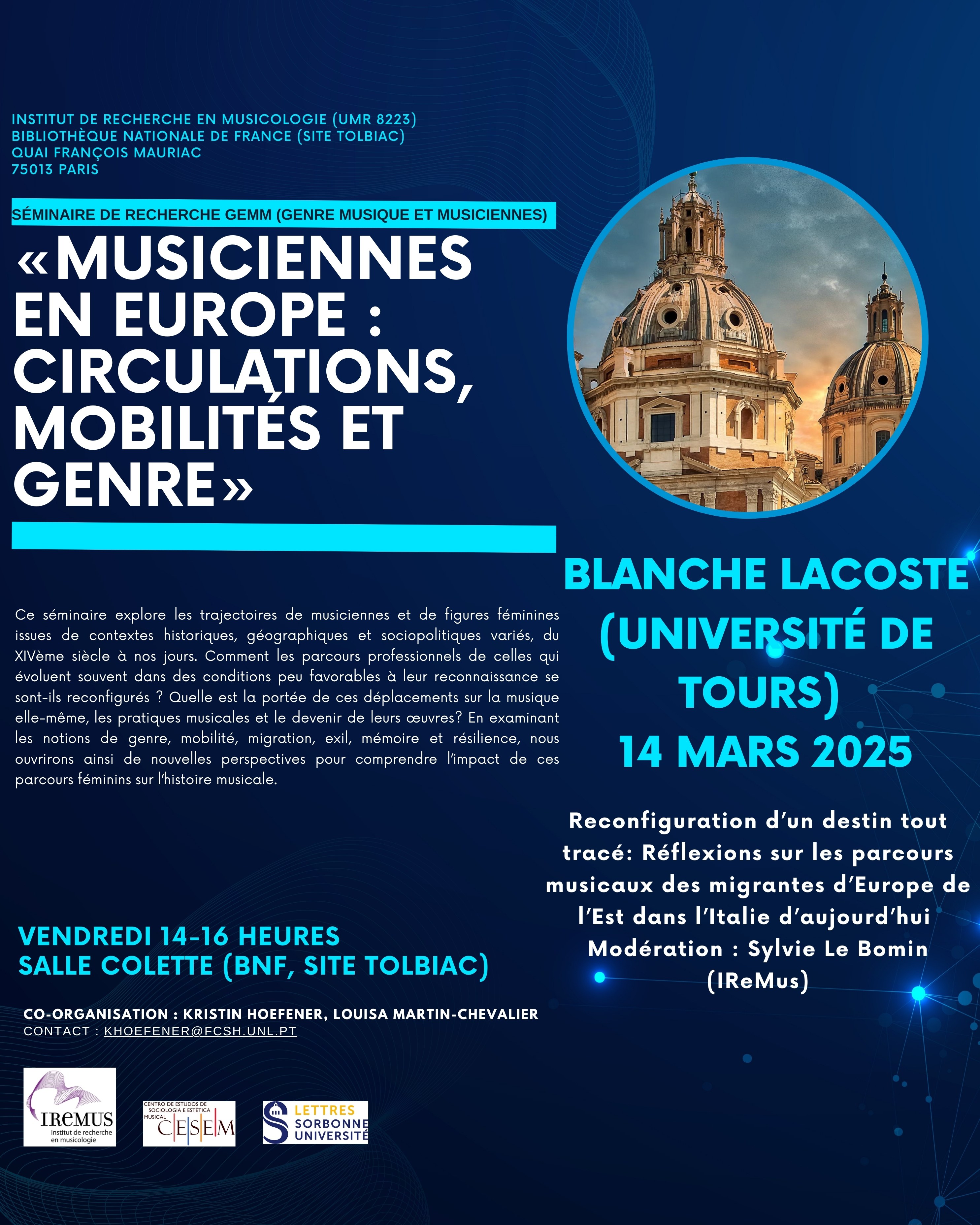 MUSICIENNES EN EUROPE : CIRCULATIONS, MOBILITÉS ET GENRE