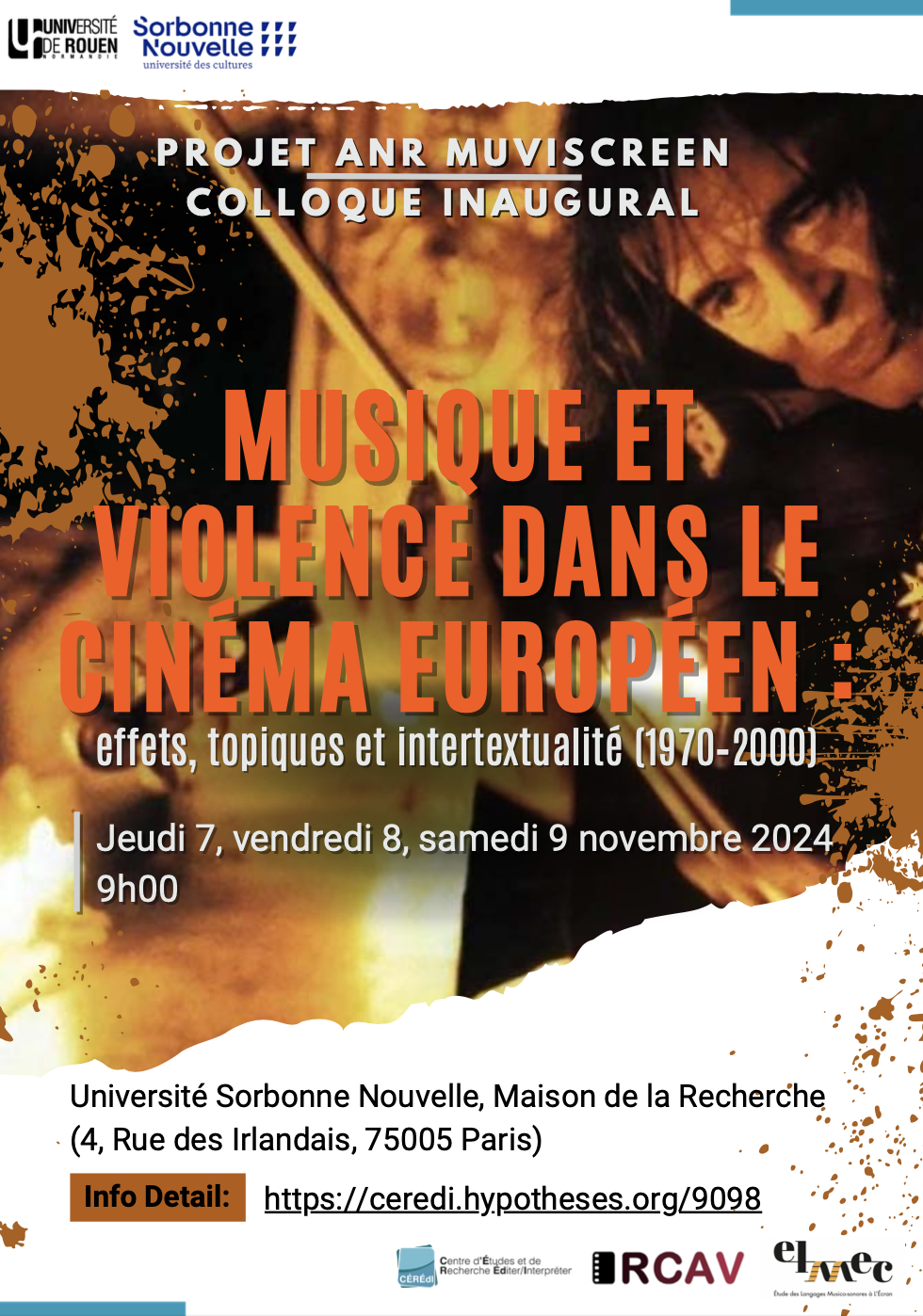 Colloque Musique et violence dans le cinéma européen (1970-2000)